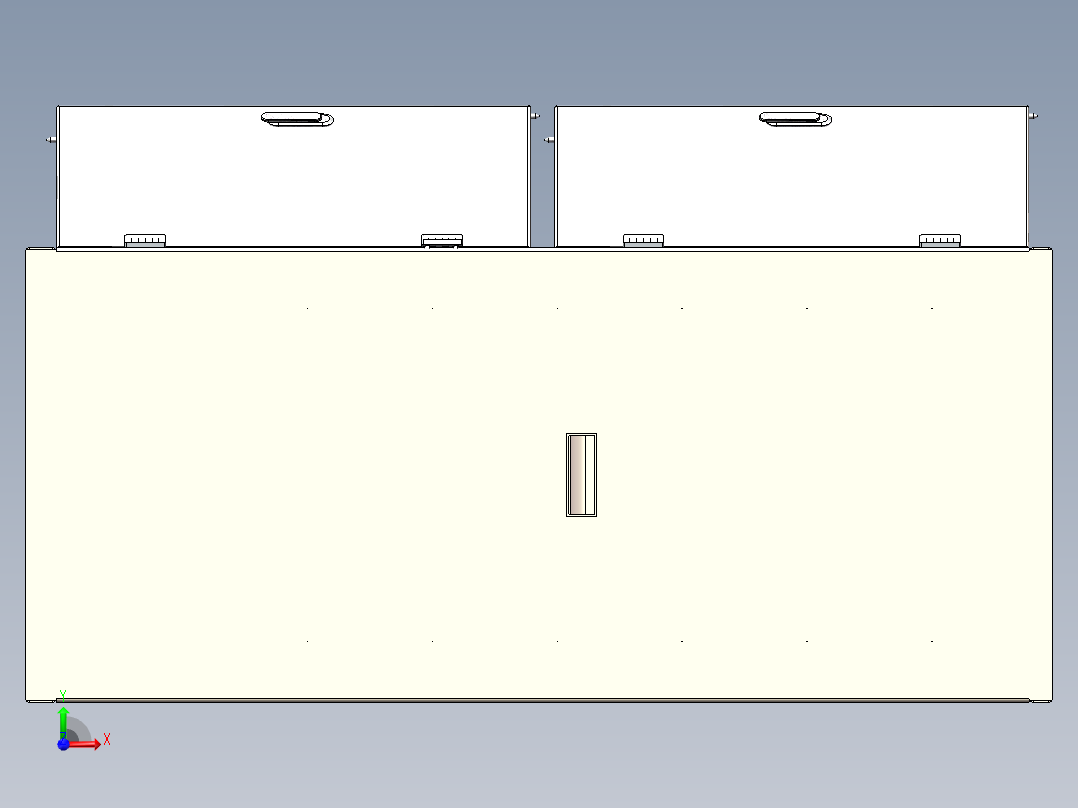 不锈钢钣金工具柜-储物柜前视图