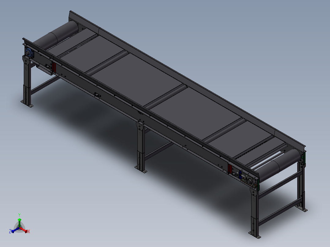 3900皮带传送带输送机3D图纸