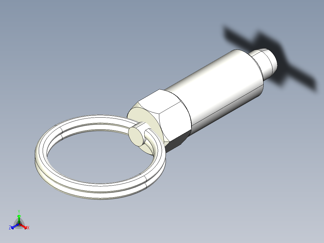 分割定位柱(無卡鎖E)2212-3D多系列多零件图纸模型主视图