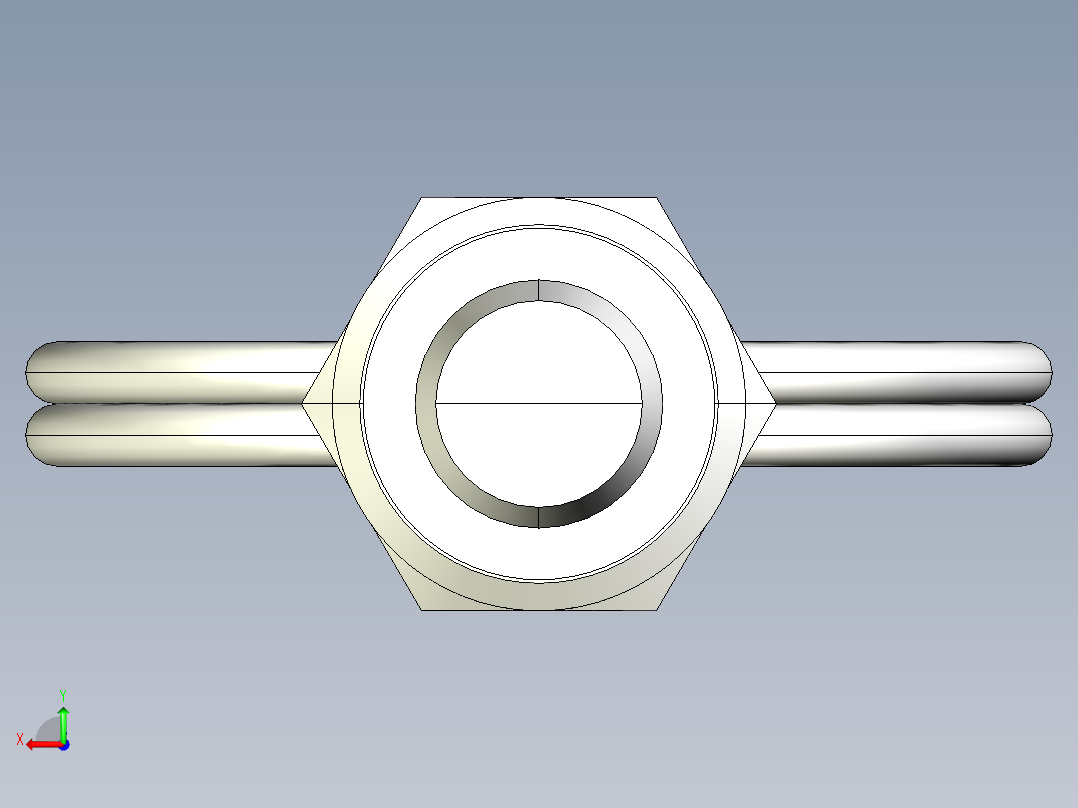 分割定位柱(無卡鎖E)2212-3D多系列多零件图纸模型后视图