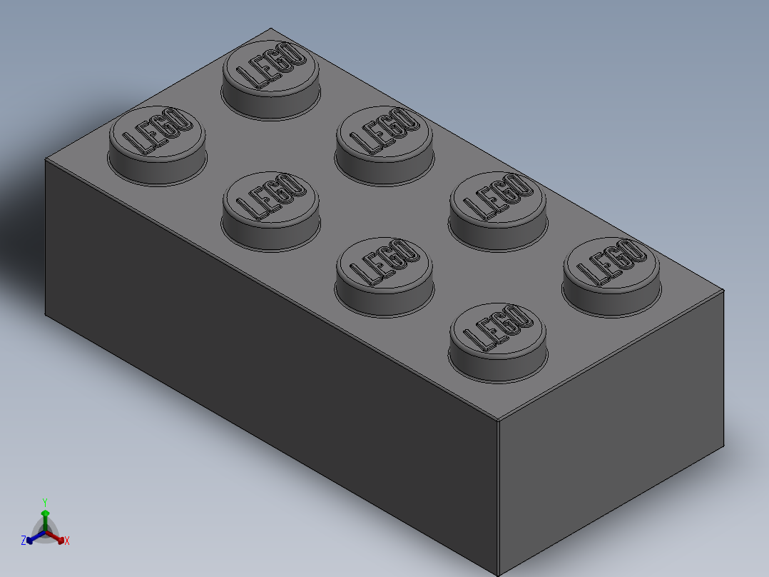 乐高套装 4421基本积木-4211385 - 3001 Medium Stone Grey Brick 2 x 4.SLDPRT