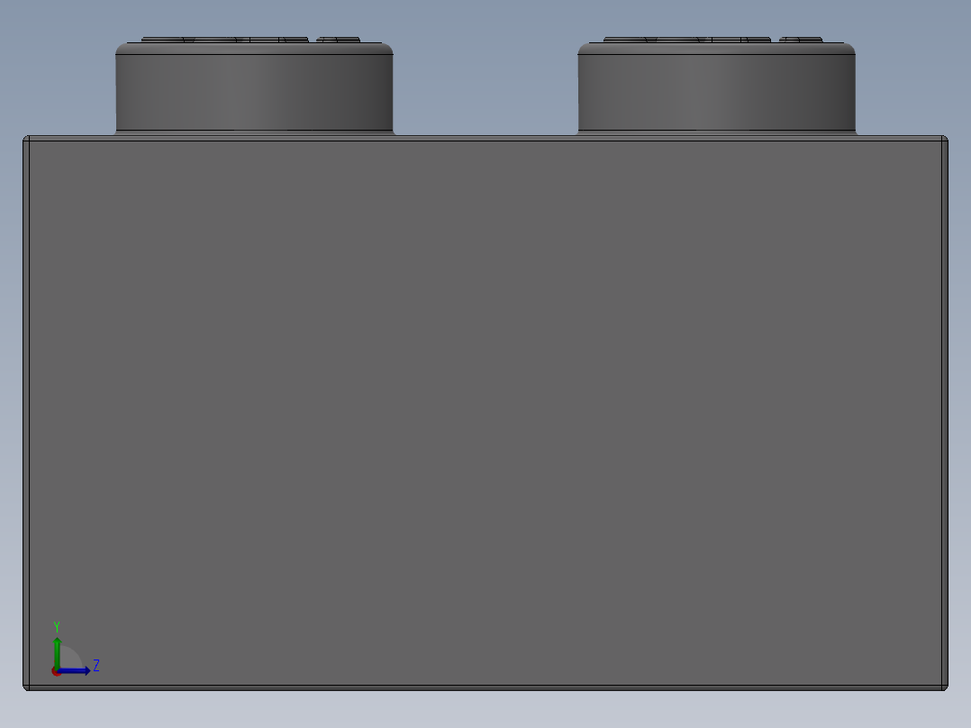 乐高套装 4421基本积木-4211385 - 3001 Medium Stone Grey Brick 2 x 4.SLDPRT左视图