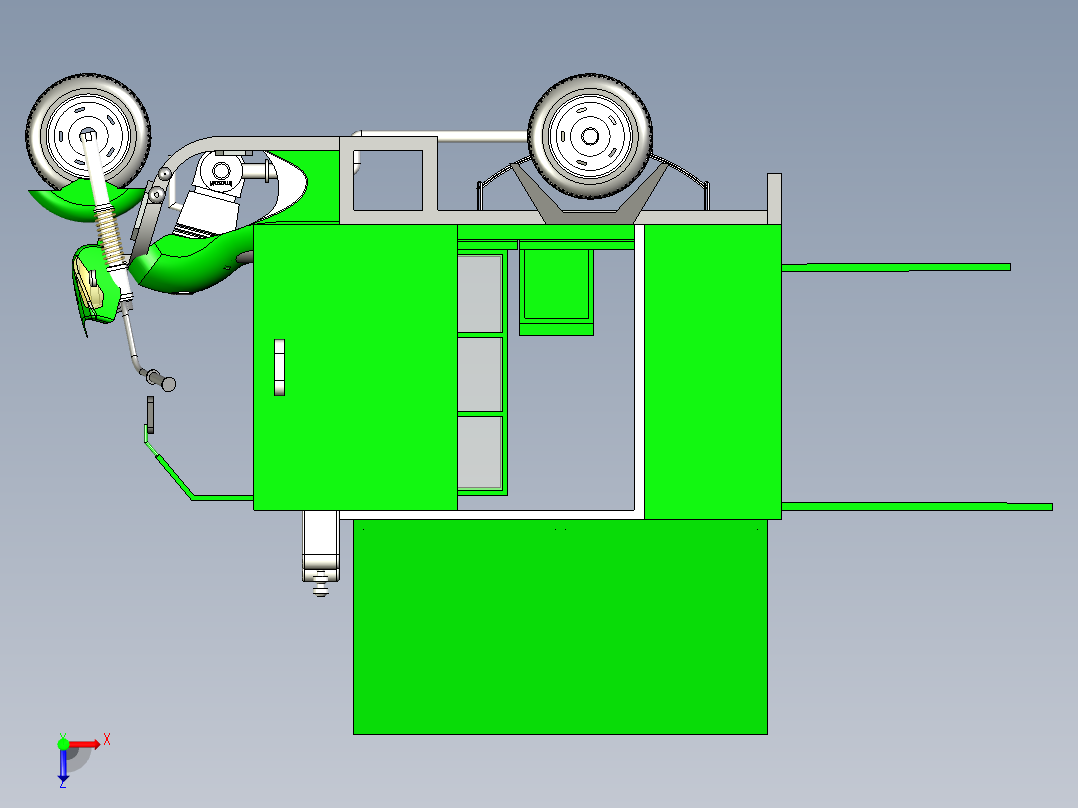 商务三轮车--x_t俯视图