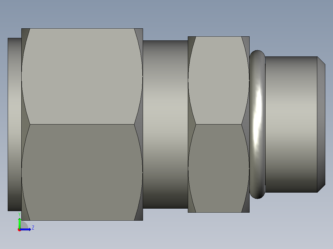 卡套式工业通用硬管接头16-12_f5bu-s左视图
