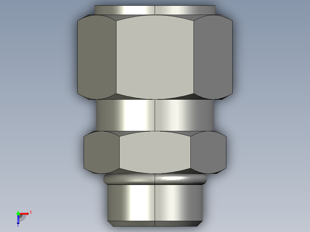 卡套式工业通用硬管接头16-12_f5bu-s俯视图