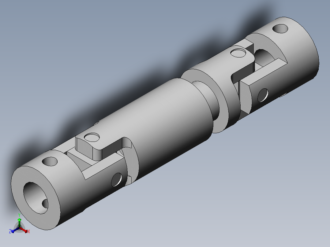 花键传动轴 D8-静应力分析正等轴测图