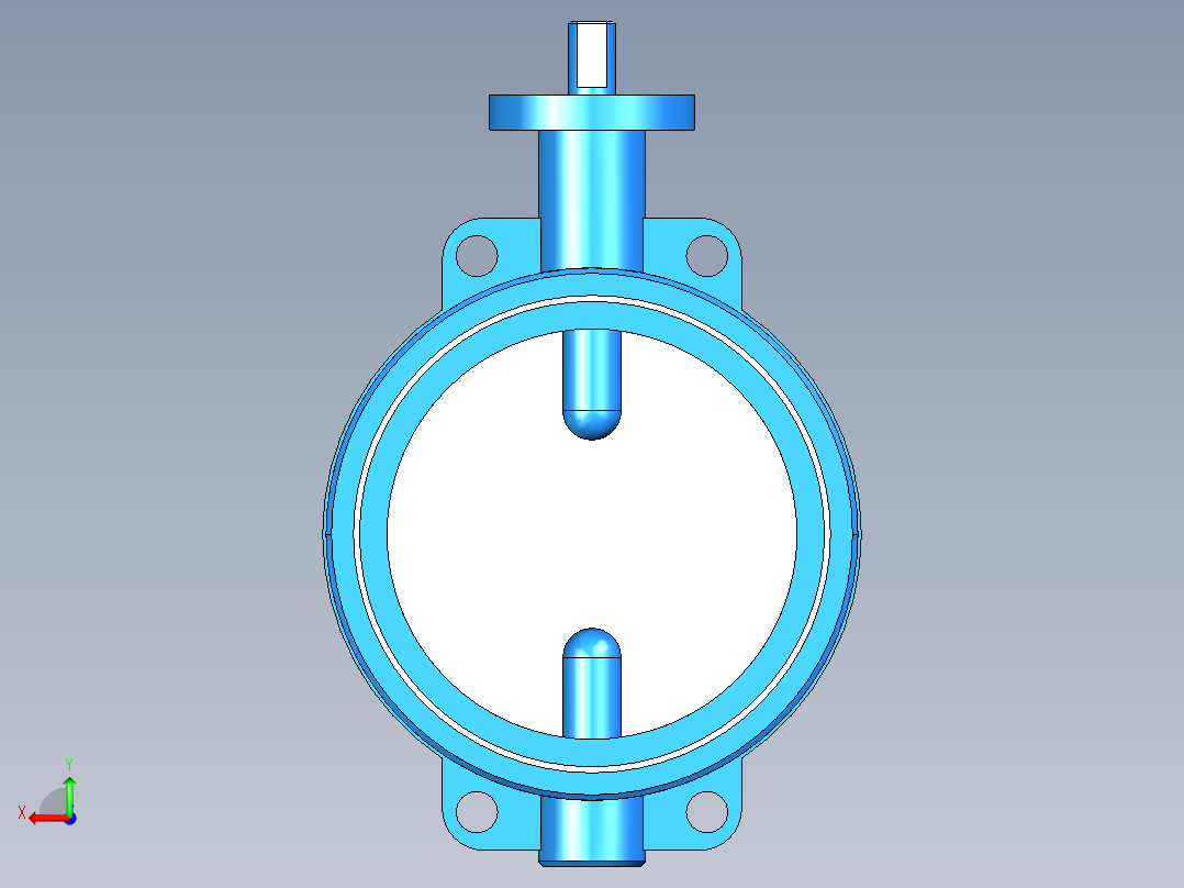 阀门模型WD71X-D_[250]后视图