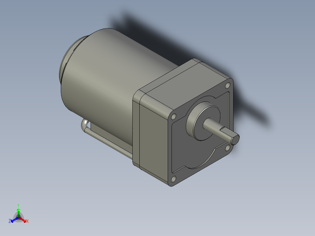 M61X6GD4L(MUSN606GL-MUXN606GL)+MX6G3BA微型齿轮调速马达正等轴测图