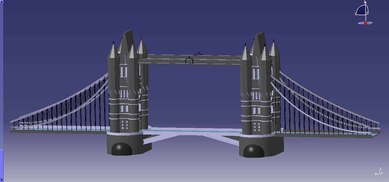 伦敦塔桥（iCader.com与您分享最新的CAD设计工具和创意工业设计3D作品）