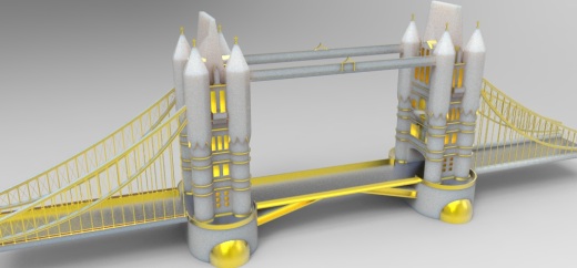 伦敦塔桥（iCader.com与您分享最新的CAD设计工具和创意工业设计3D作品）缩略图