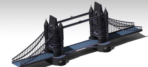 伦敦塔桥（iCader.com与您分享最新的CAD设计工具和创意工业设计3D作品）缩略图