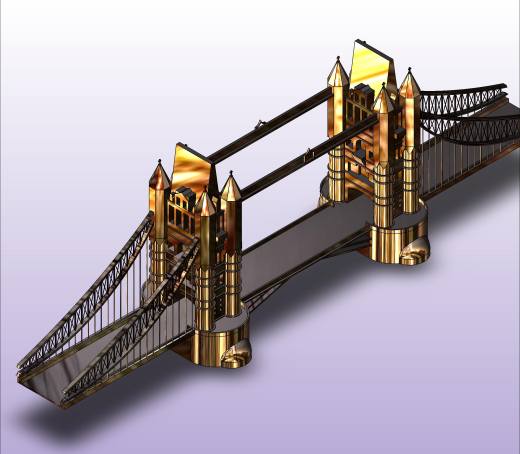 伦敦塔桥（iCader.com与您分享最新的CAD设计工具和创意工业设计3D作品）缩略图