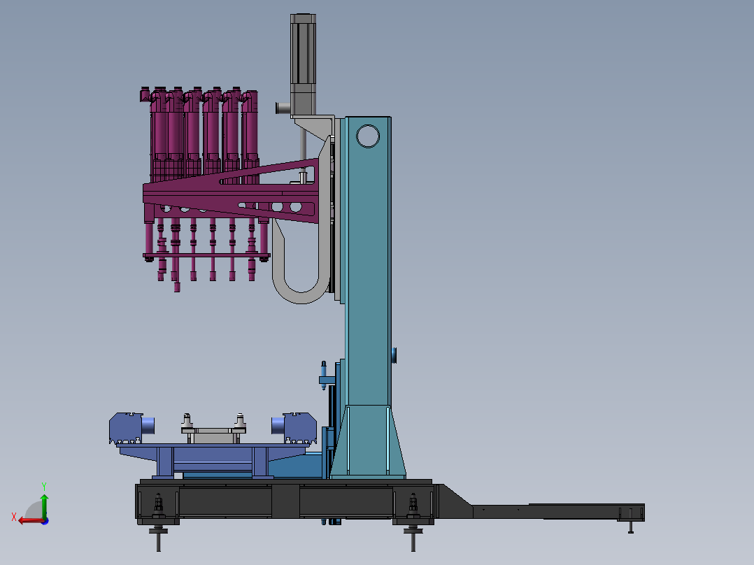 12头自动螺丝机后视图