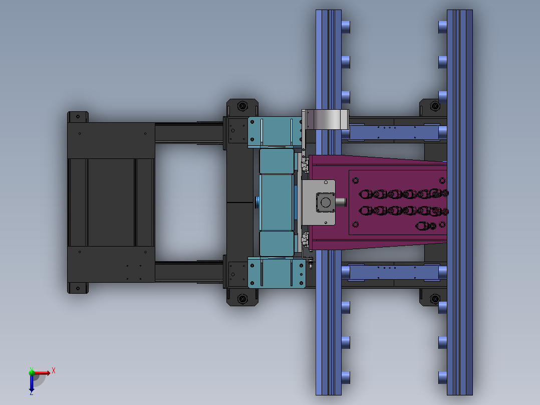 12头自动螺丝机俯视图