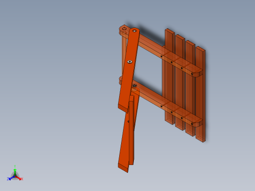 折叠凳子正等轴测缩略图