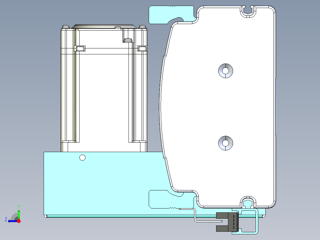 威洛博VBF同步带传动一般环境VBF14-L45-S2200-BLU-ZP40-C3右视图