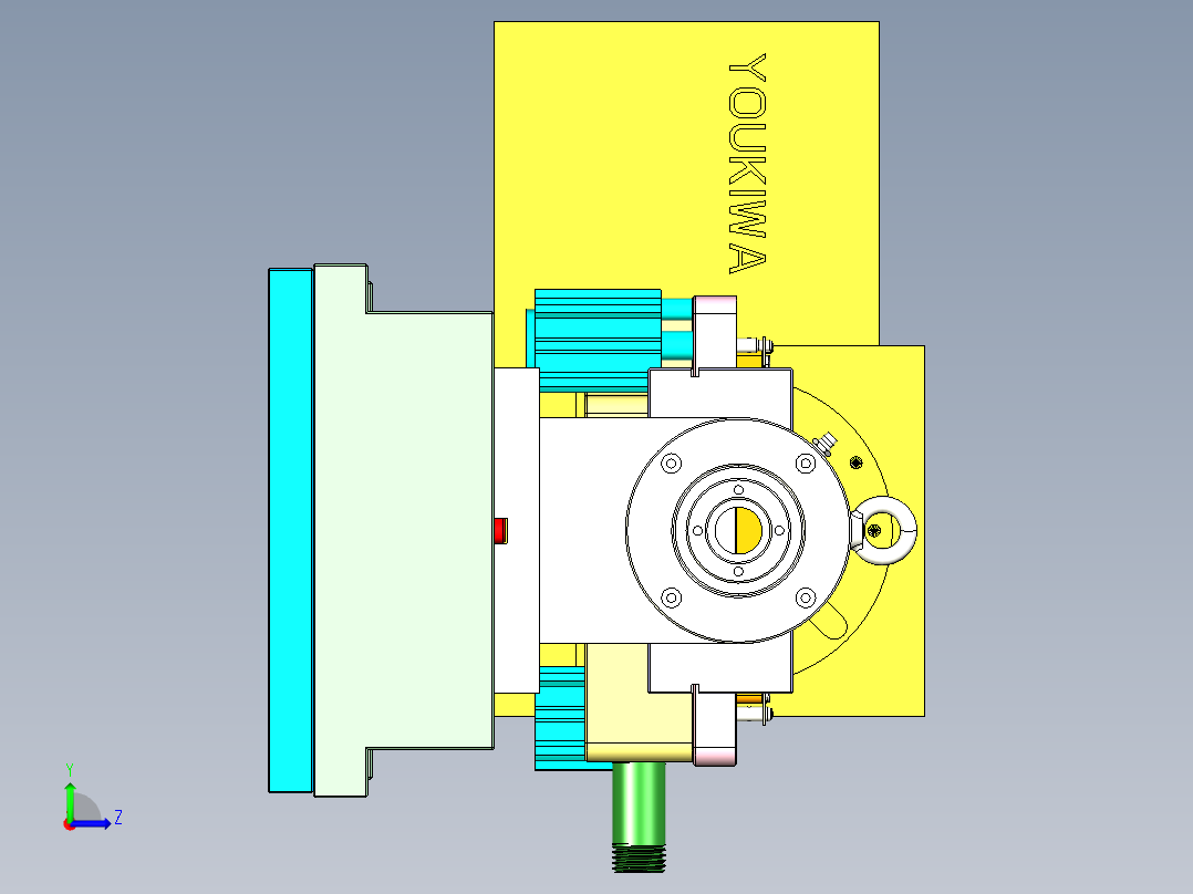ZAZ00-A-笔记本CNC工装夹具三维模型CNC6-1023左视图