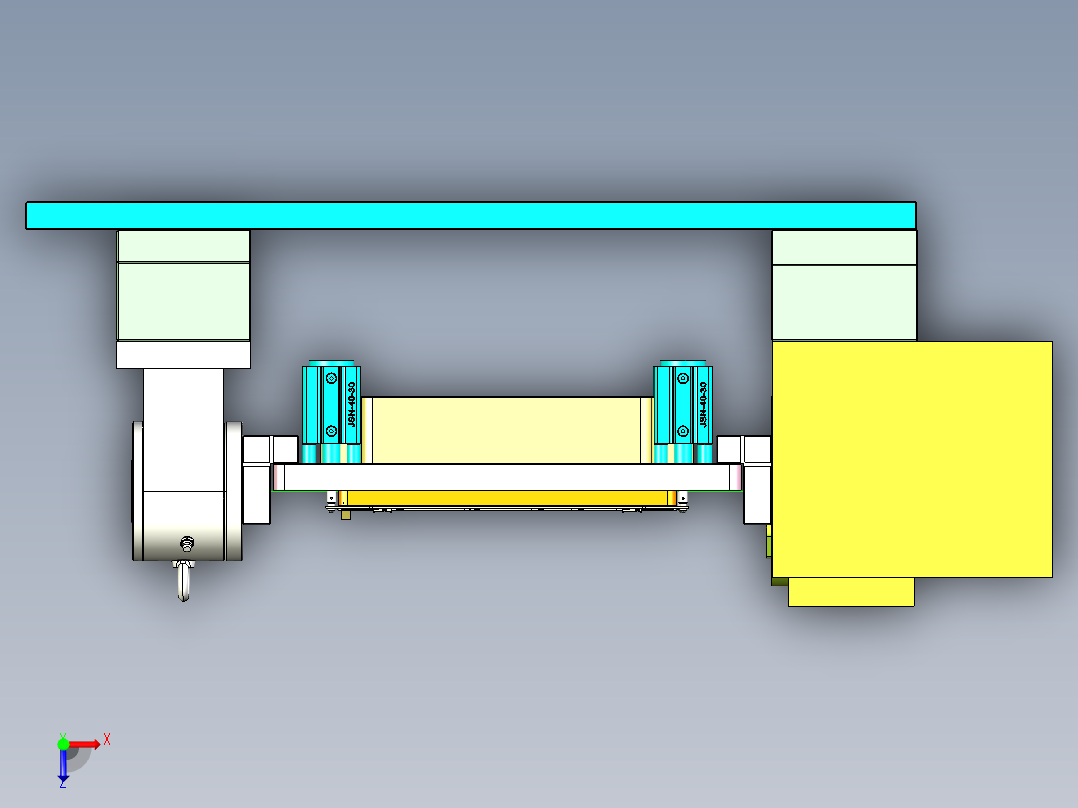 ZAZ00-A-笔记本CNC工装夹具三维模型CNC6-1023俯视图