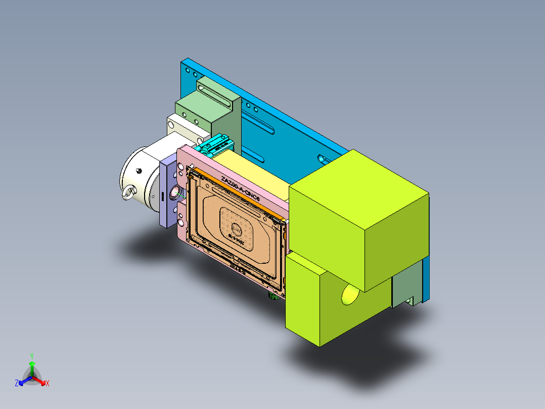 ZAZ00-A-笔记本CNC工装夹具三维模型CNC6-1023正等轴测图