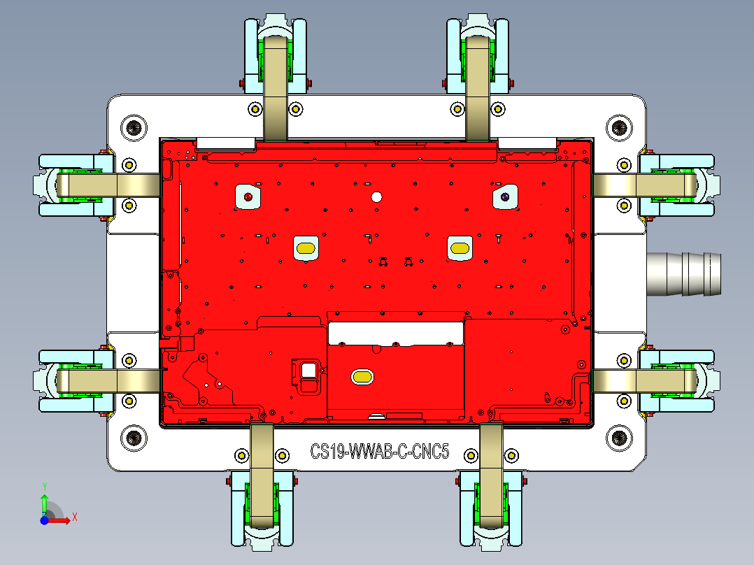 CS19-WWAB-C-CNC5笔记本CNC工装夹具三维模型-180807前视图