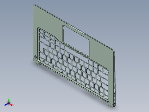 键盘外壳铣HINGE缺口UG编程程序模型