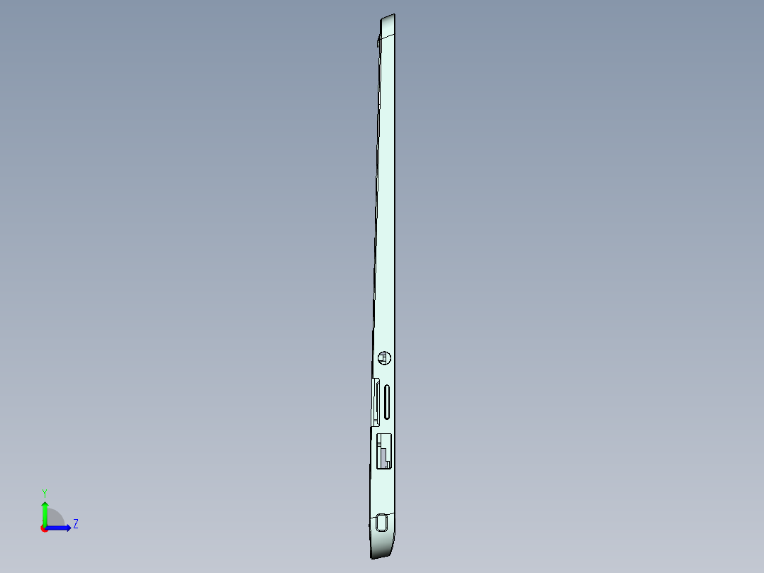 键盘外壳铣HINGE缺口UG编程程序模型左视图