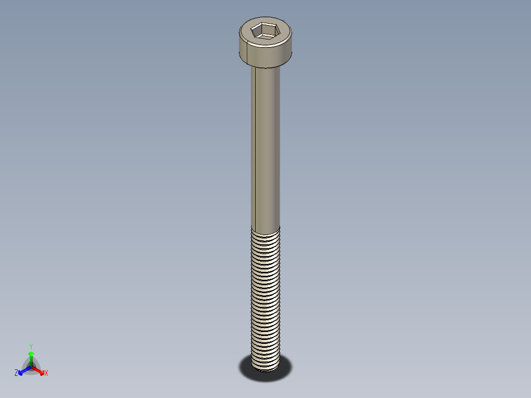 Screw_DIN_912_M3x40_A2.STEP公制内六角螺钉主视图