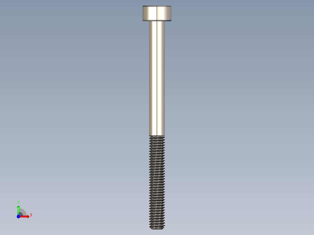 Screw_DIN_912_M3x40_A2.STEP公制内六角螺钉前视图