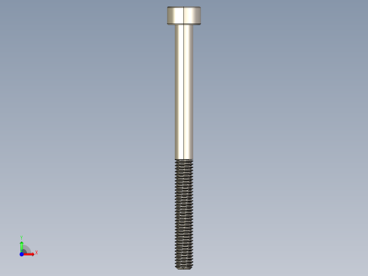 Screw_DIN_912_M3x40_A2.STEP公制内六角螺钉前视缩略图