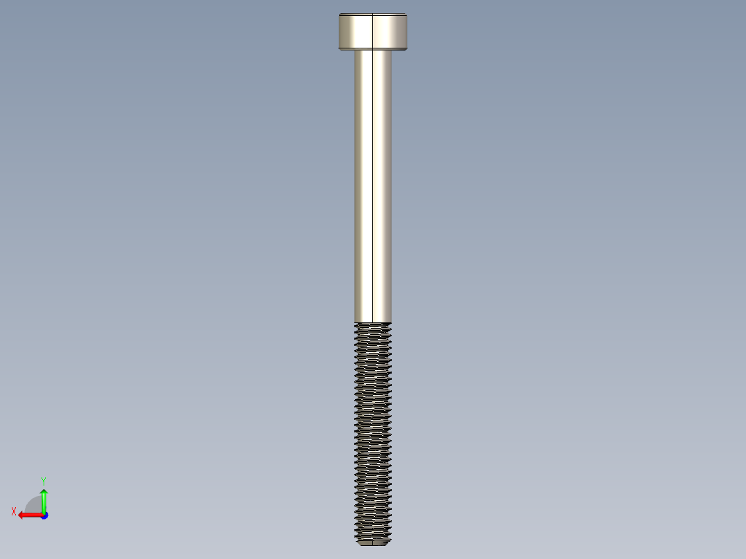 Screw_DIN_912_M3x40_A2.STEP公制内六角螺钉后视图