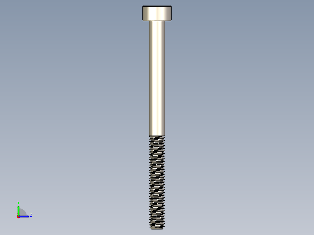 Screw_DIN_912_M3x40_A2.STEP公制内六角螺钉左视图