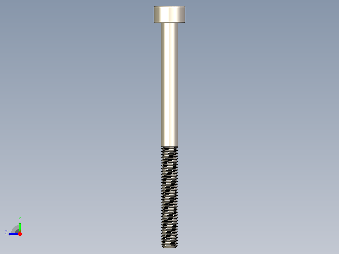 Screw_DIN_912_M3x40_A2.STEP公制内六角螺钉右视图