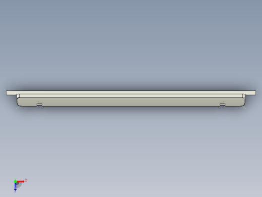 长条铝制工件铣多角度结构编程模型俯视缩略图