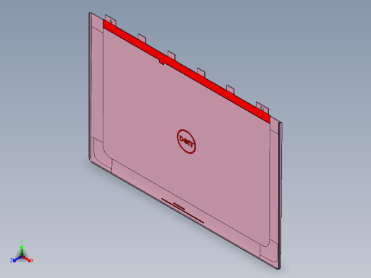 笔记本屏幕外壳铣避位+PL面程序模型