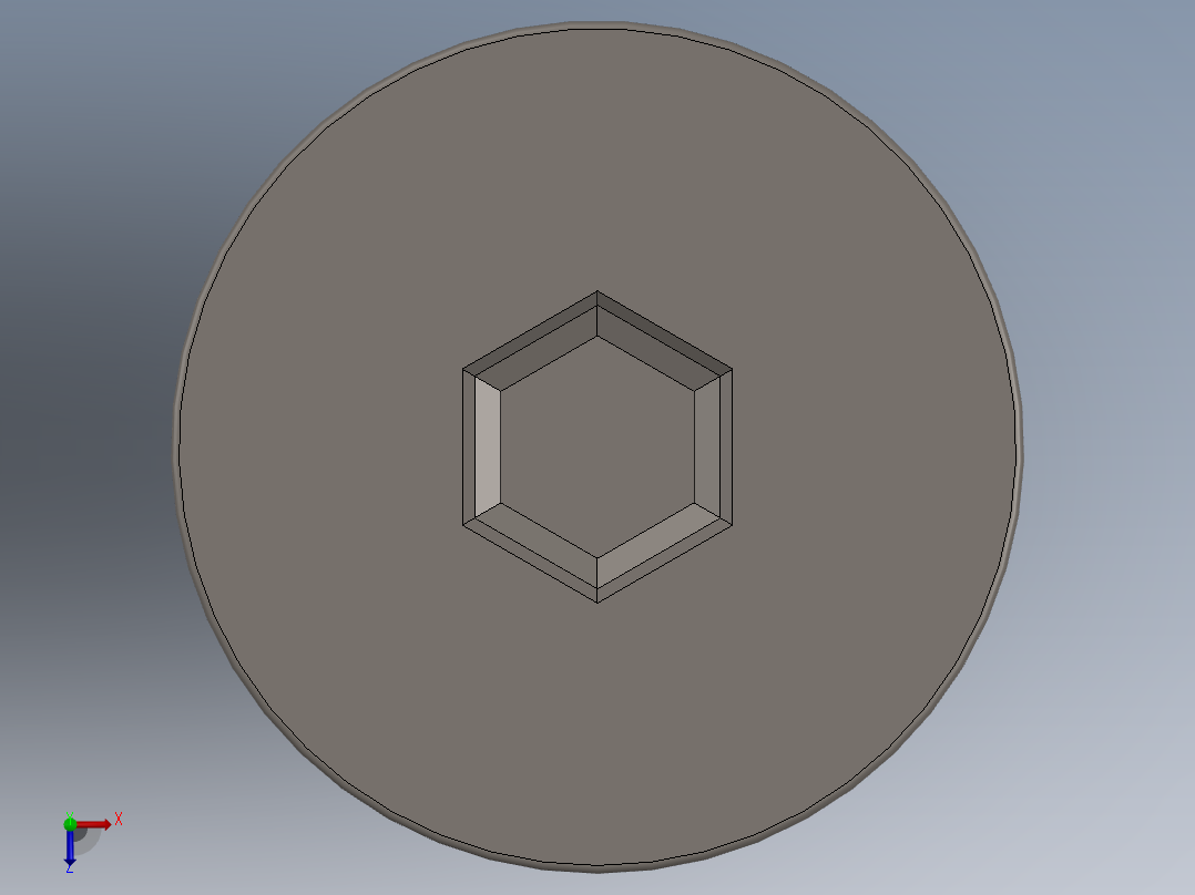 Screw_ISO_10642_M10x190_A2.SLDPRT俯视图