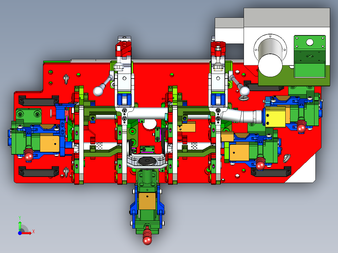 汽车排气管芯体焊接工装前视图