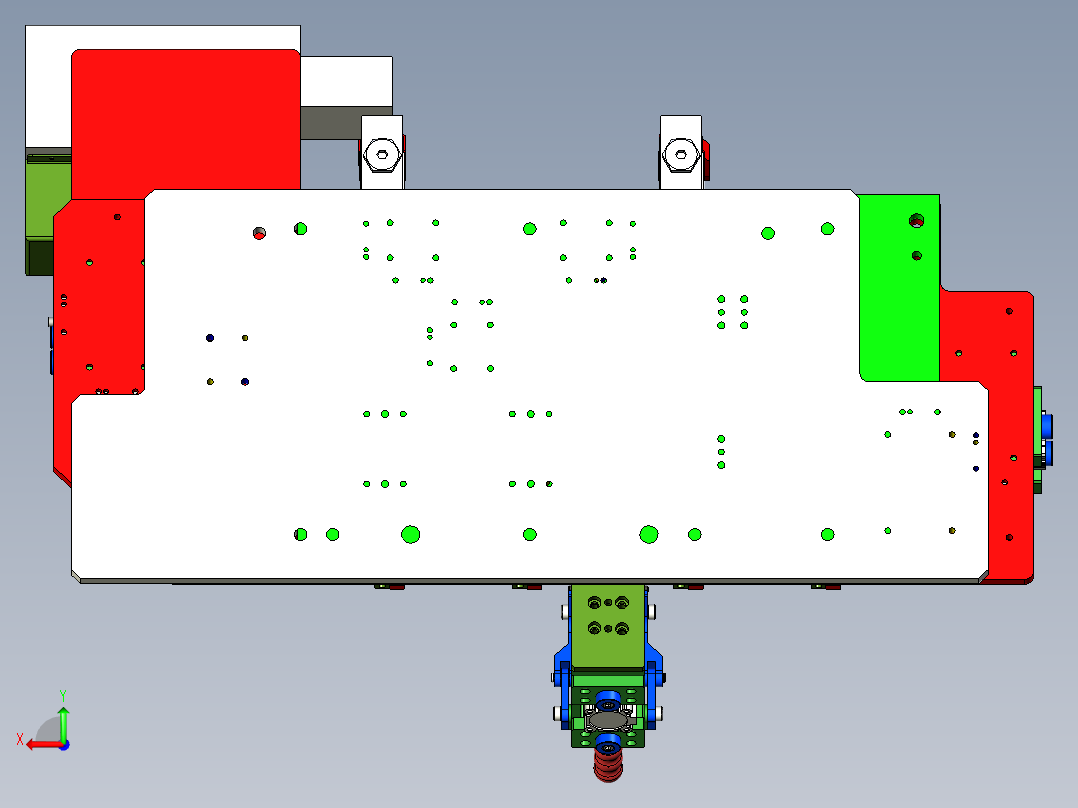 汽车排气管芯体焊接工装后视图