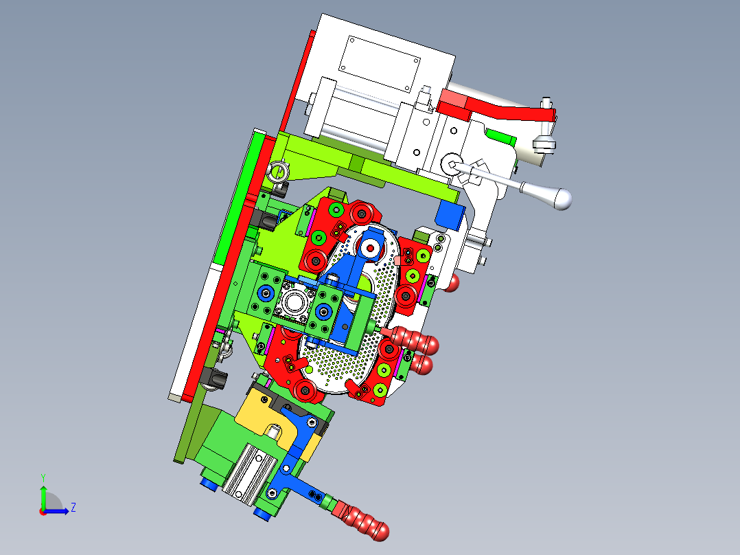 汽车排气管芯体焊接工装左视图