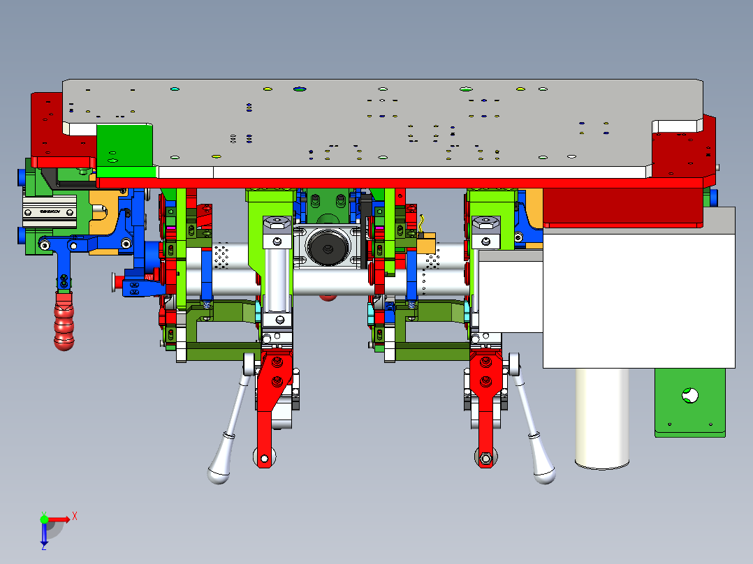 汽车排气管芯体焊接工装俯视图