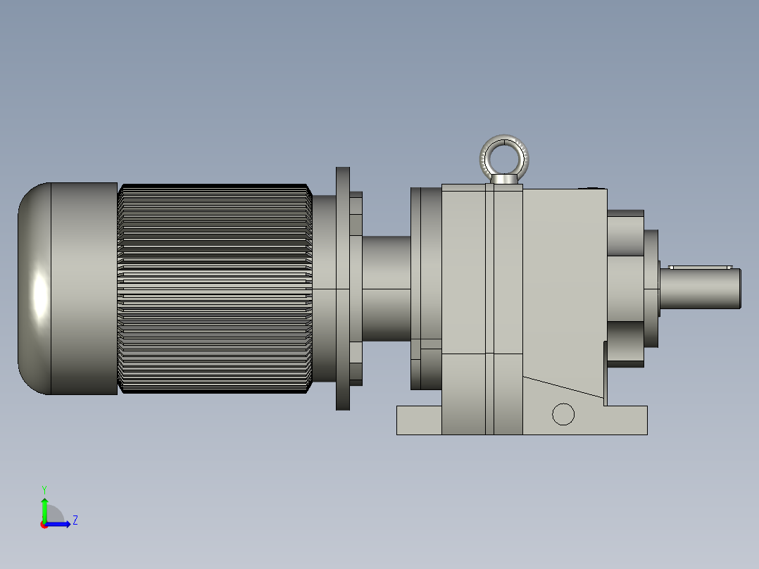 齿轮电机PBL 7.5kwx79rpm左视图