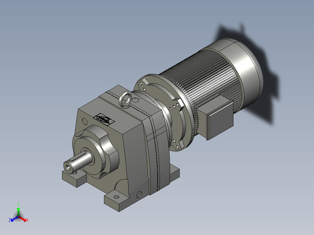 齿轮电机PBL 7.5kwx79rpm正等轴测图