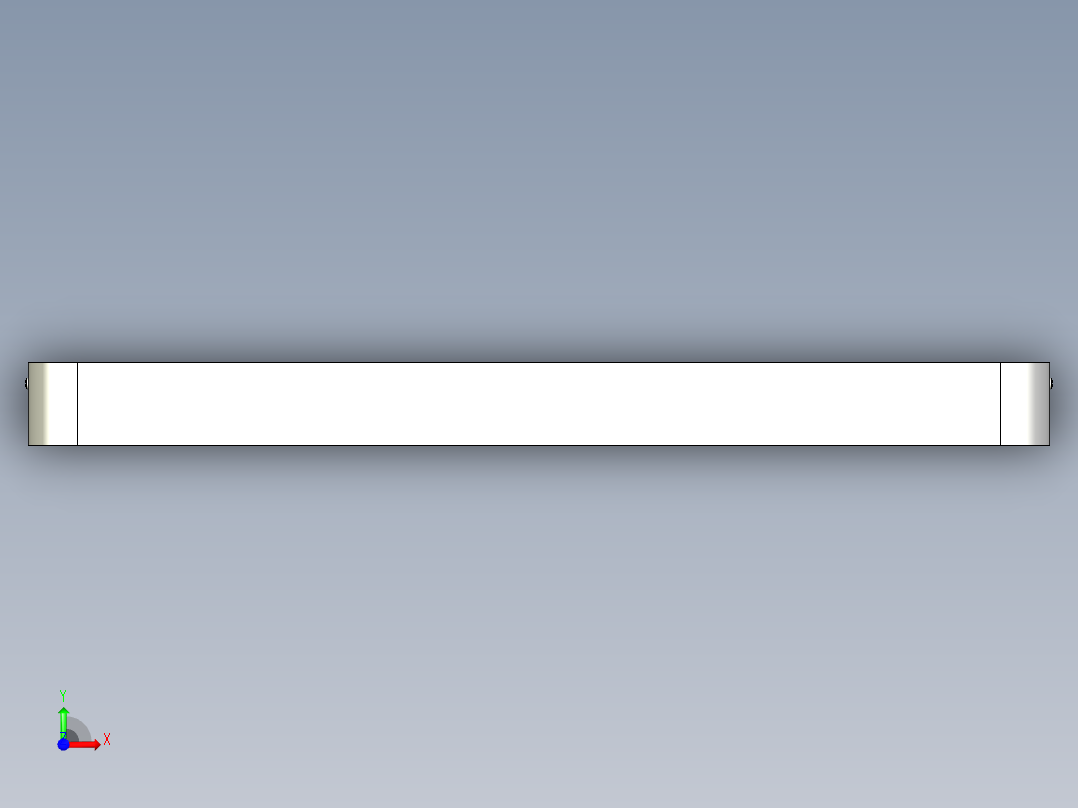 长条格栅灯前视图