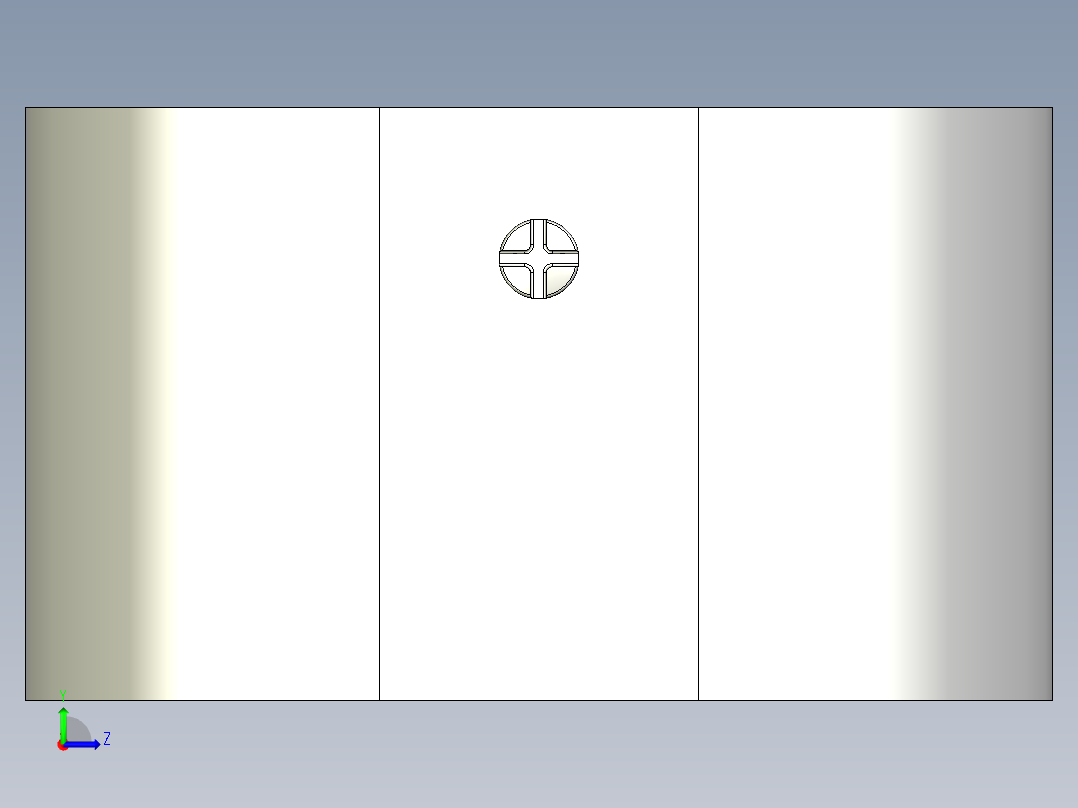 长条格栅灯左视图