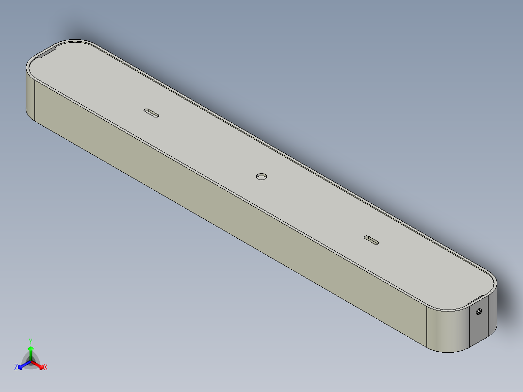 长条格栅灯正等轴测图