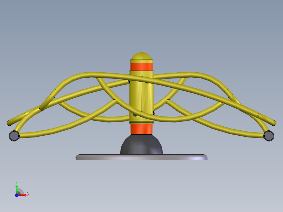 仰卧起坐机前视图
