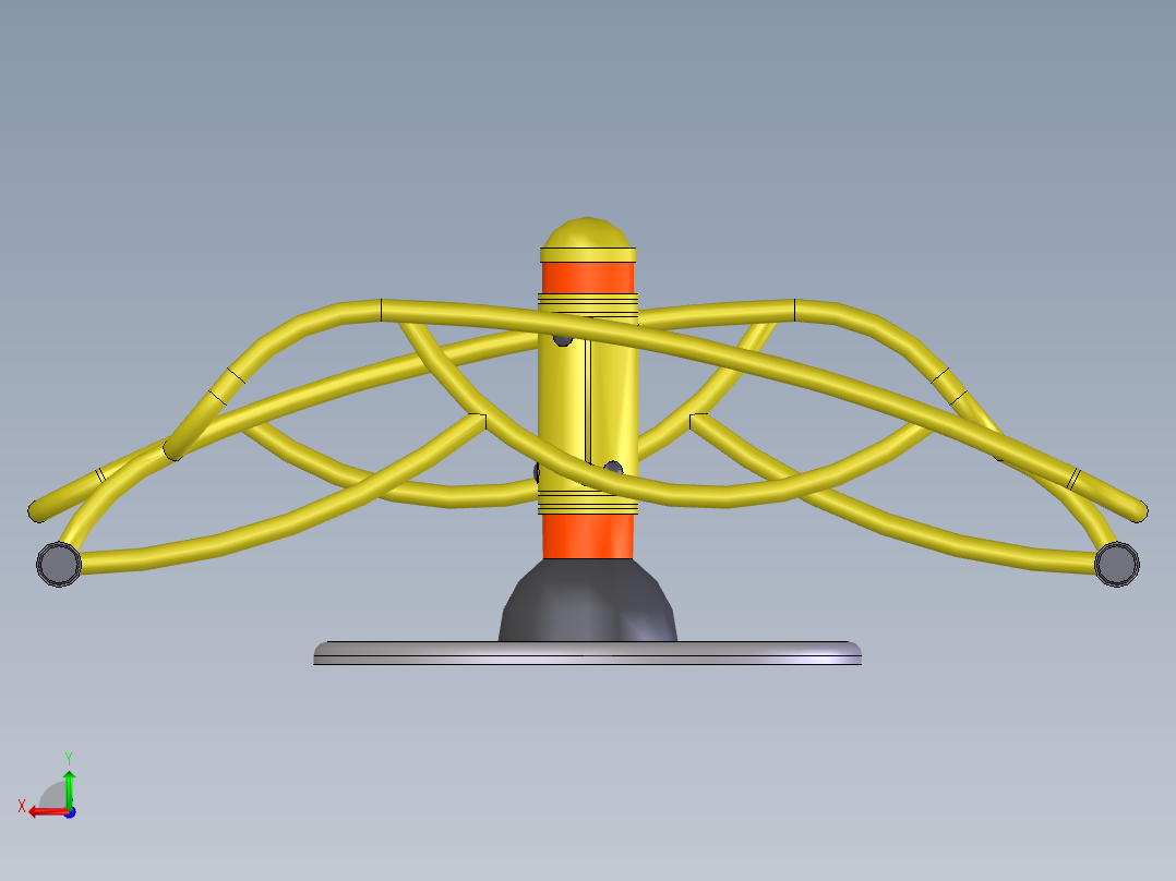 仰卧起坐机后视图