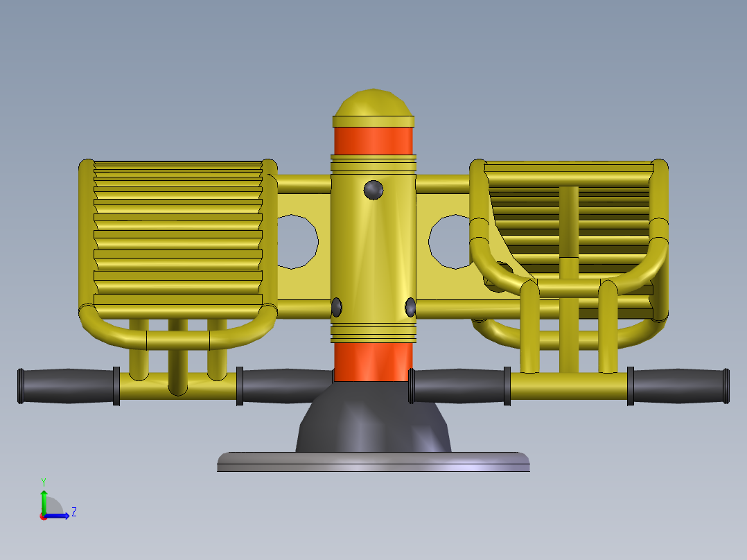 仰卧起坐机左视图