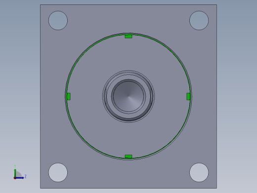 高压液压缸（带前法兰）150x70x32毫米左视缩略图