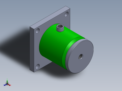 高压液压缸（带前法兰）150x70x32毫米正等轴测缩略图
