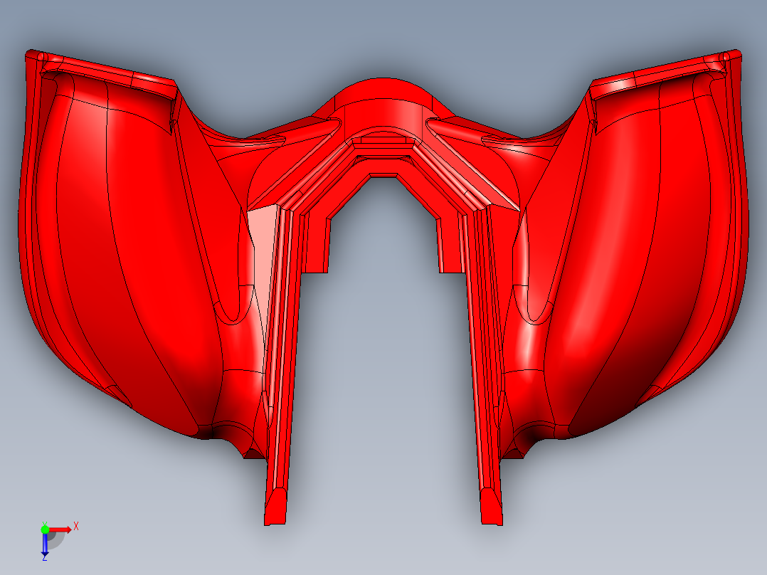 B3003827-ATV越野车后挡泥板俯视图